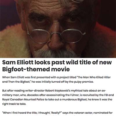 Sam Elliott looks past wild title of new Bigfoot-themed movie